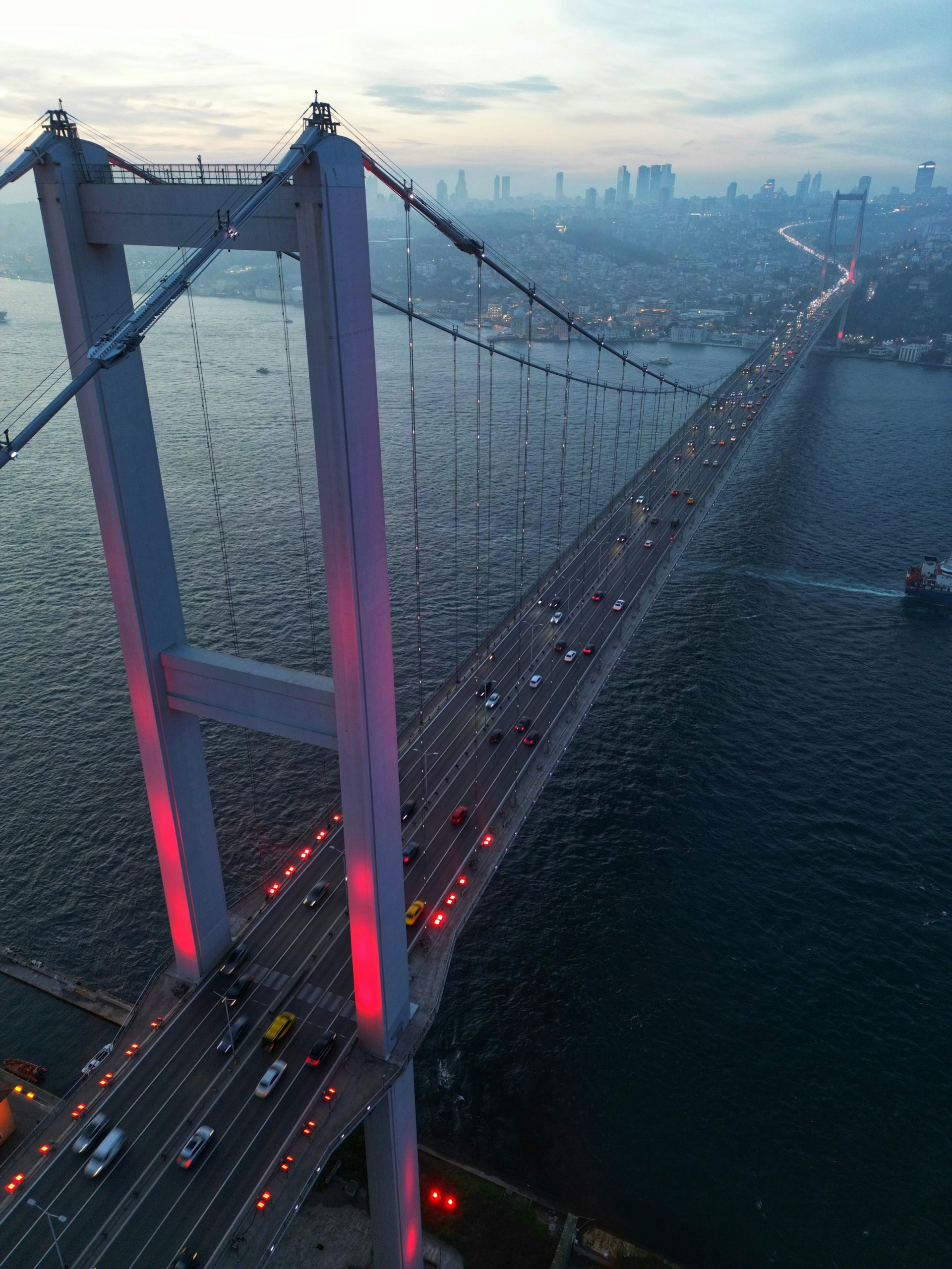 Die Türkei erfüllt eine wichtige Brückenfunktion zur globalen Vernetzung und Technoloie-entwicklung. Brücke am Bosporus von Edri Uğurlu