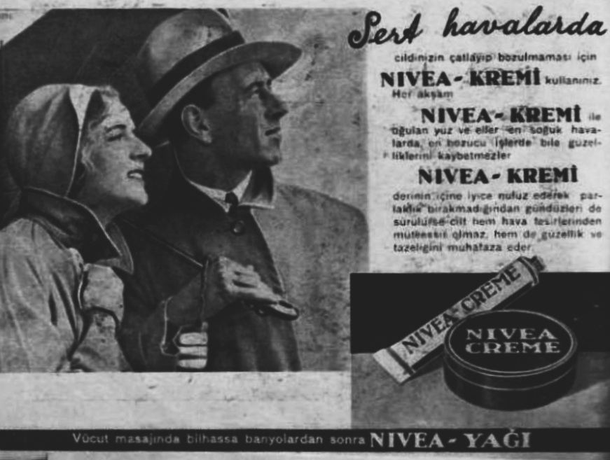 Deutsche Marken gelten seit jeher als Qualitätsprodukte. Türkische Printwerbung Nivea Creme 1930er Jahre